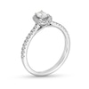 Thumbnail Image 2 of 0.50 CT. T.W. Oval Certified Lab-Created Diamond Frame Promise Ring in 10K White Gold (F/SI2)