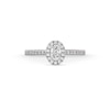 0.50 CT. T.W. Oval Certified Lab-Created Diamond Frame Promise Ring in 10K White Gold (F/SI2)