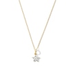 Thumbnail Image 1 of Child’s Cubic Zirconia Flower Pendant in 14K Gold - 15”