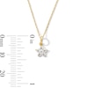 Thumbnail Image 2 of Child’s Cubic Zirconia Flower Pendant in 14K Gold - 15”