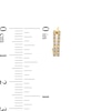 Thumbnail Image 3 of Cubic Zirconia Double Row J-Hoop Earrings in Solid 10K Gold