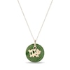 Thumbnail Image 0 of 20.0mm Jade Pig Chinese Zodiac Disc Pendant in 14K Gold