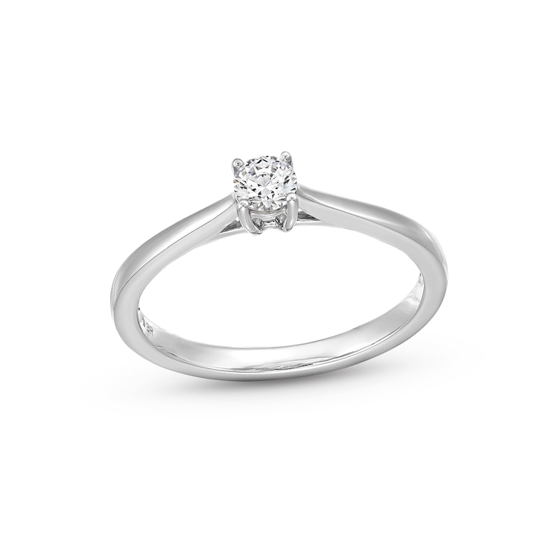 Main Image 1 of 0.20 CT. Certified Lab-Created Diamond Solitaire Promise Ring in 10K White Gold (F/SI2)