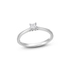 Thumbnail Image 1 of 0.20 CT. Princess-Cut Certified Lab-Created Diamond Solitaire Promise Ring in 10K White Gold (F/SI2)