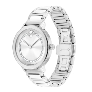 Ladies’ Movado Bold® Evolution 2.0 Crystal Accent Watch with Textured Silver-Tone Dial (Model: 3601217)