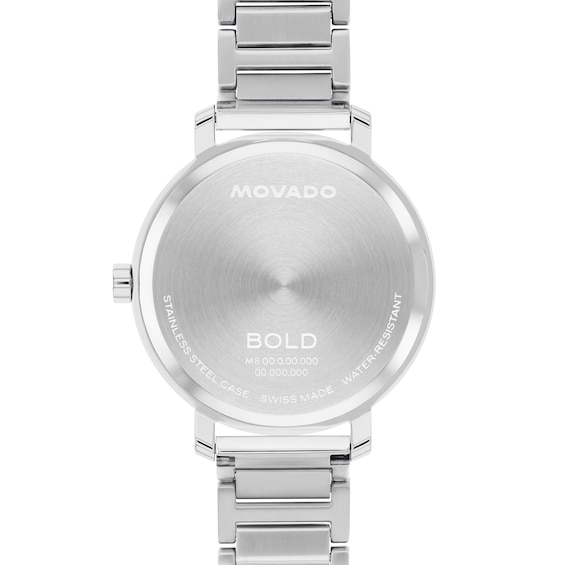 Ladies’ Movado Bold® Evolution 2.0 Crystal Accent Watch with Textured Silver-Tone Dial (Model: 3601217)