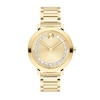 Ladies’ Movado Bold® Evolution 2.0 Crystal Accent Gold-Tone IP Watch with Gold-Tone Dial (Model: 3601218)