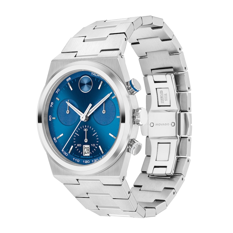 Main Image 2 of Men's Movado Bold® Quest Chronograph Watch with Blue Dial (Model: 3601199)