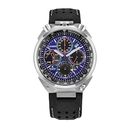 Men’s Citizen Eco-Drive® Promaster Land Tsuno Chrono Super Titanium™ Strap Watch with Blue Dial (Model: AV0088-01L)