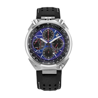 Men’s Citizen Eco-Drive® Promaster Land Tsuno Chrono Super Titanium™ Strap Watch with Blue Dial (Model: AV0088-01L)