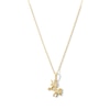 Thumbnail Image 1 of Child’s Cubic Zirconia Unicorn Pendant in 10K Gold - 15”