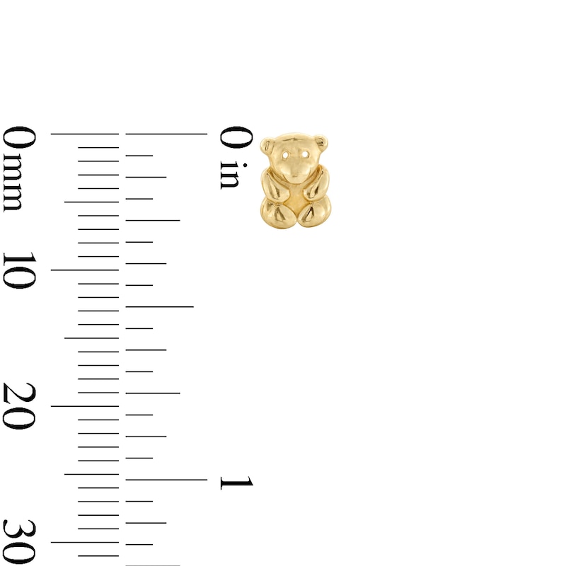 Child’s Teddy Bear Stud Earrings in 14K Gold