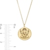 Diamond-Cut Ganesha Medallion Pendant in Solid 18K Gold