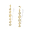 Thumbnail Image 1 of Diamond-Cut Disc Linear Dangle Drop Earrings in Solid 18K Gold