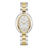 Ladies' Bulova Rubaiyat Two-Tone IP Watch with Oval White Dial (Model: 98L320)