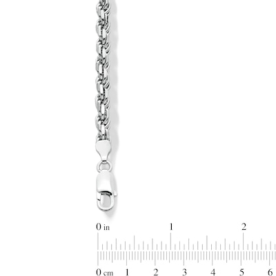 5.6mm Diamond-Cut Rope Chain Bracelet in Solid Sterling Silver - 9.0"