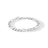 Thumbnail Image 0 of 8.9mm Diamond-Cut Figaro Chain Bracelet in Solid Sterling Silver - 9.0"