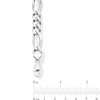 8.9mm Diamond-Cut Figaro Chain Bracelet in Solid Sterling Silver - 9.0"