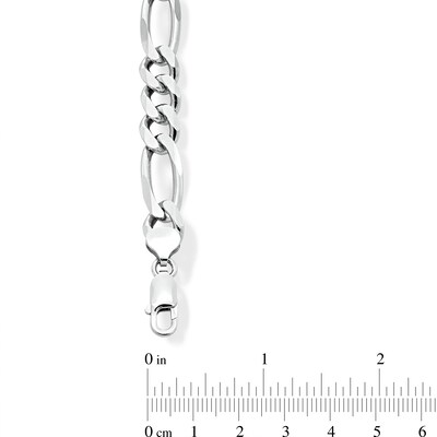 8.9mm Diamond-Cut Figaro Chain Bracelet in Solid Sterling Silver - 9.0"