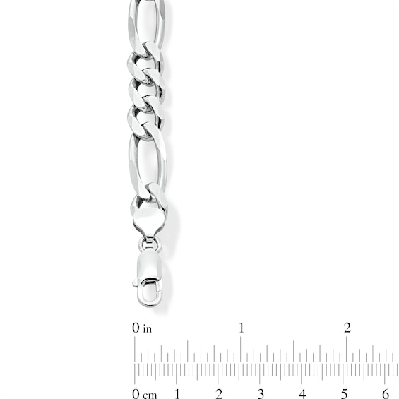 8.9mm Diamond-Cut Figaro Chain Bracelet in Solid Sterling Silver - 9.0"