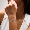 Thumbnail Image 2 of 4.5mm Diamond-Cut Herringbone Chain Bracelet in Solid Sterling Silver - 7.5&quot;