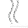 Thumbnail Image 1 of 10.0mm Panther Triple Row Link Chain Necklace in Hollow Sterling Silver - 18"