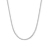 3.5mm Diamond-Cut Herringbone Chain Necklace in Solid Sterling Silver - 16"