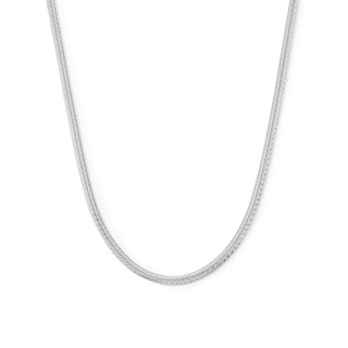 3.5mm Diamond-Cut Herringbone Chain Necklace in Solid Sterling Silver - 16"