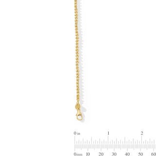 Diamond-Cut Bead Chain Bracelet in Hollow 18K Gold - 7.5”