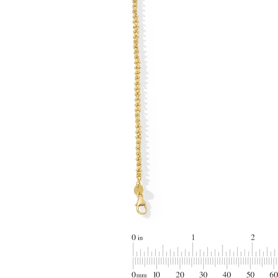 Diamond-Cut Bead Chain Bracelet in Hollow 18K Gold - 7.5”