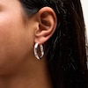 Thumbnail Image 2 of 30.0mm Tube Hoop Earrings in Hollow Sterling Silver