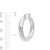 30.0mm Tube Hoop Earrings in Hollow Sterling Silver