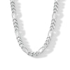 Thumbnail Image 0 of 7.9mm Diamond-Cut Figaro Chain Necklace in Solid Sterling Silver - 22"