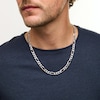 Thumbnail Image 2 of 7.9mm Diamond-Cut Figaro Chain Necklace in Solid Sterling Silver - 22&quot;