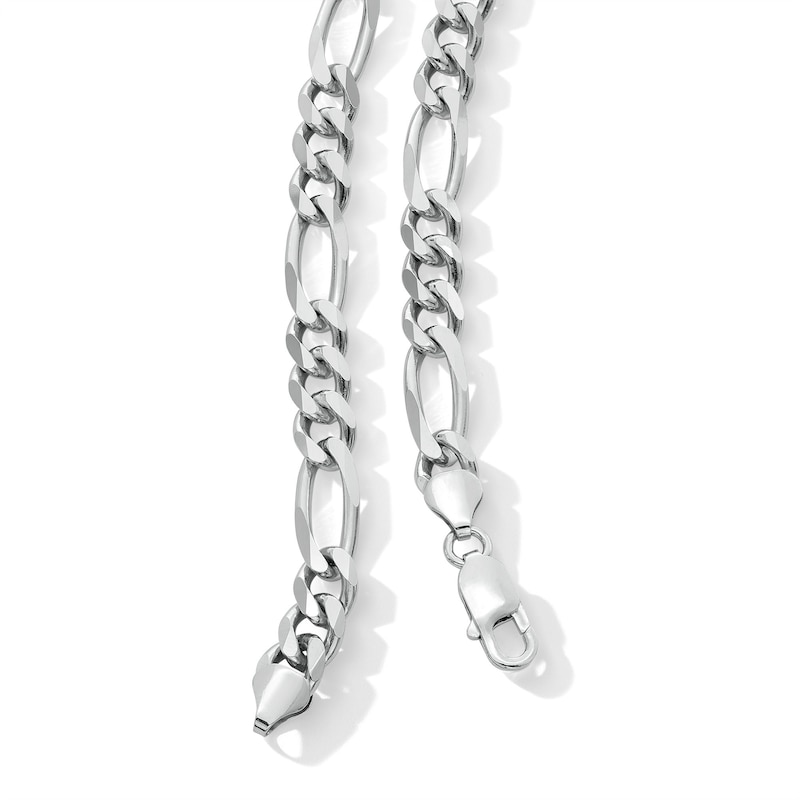 7.9mm Diamond-Cut Figaro Chain Necklace in Solid Sterling Silver - 22"