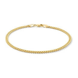 2.85mm Miami Cuban Curb Chain Bracelet in Hollow 10K Gold - 7.25&quot;