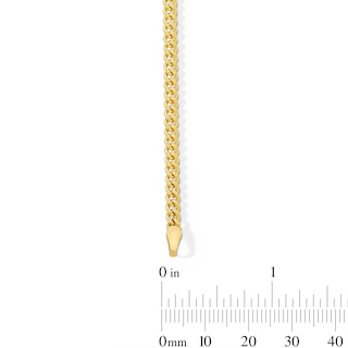 2.85mm Miami Cuban Curb Chain Bracelet in Hollow 10K Gold - 7.25"