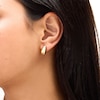 Puffed Teardrop Stud Earrings in Sculpted 14K Gold