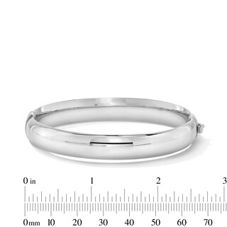 10.0mm Tube Hinged Bangle in Hollow Sterling Silver