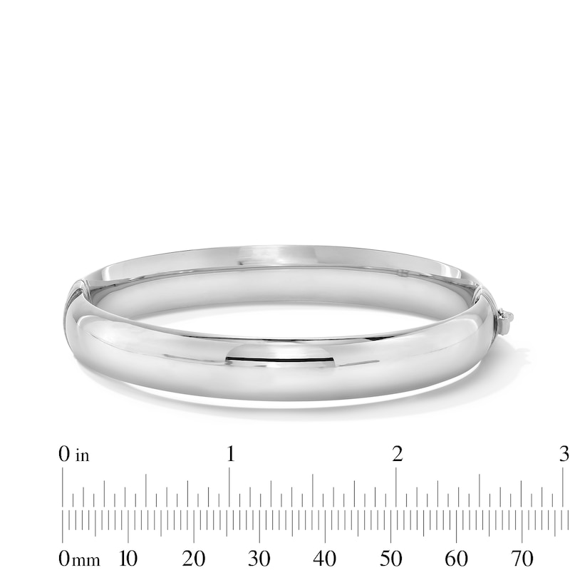 Main Image 3 of 10.0mm Tube Hinged Bangle in Hollow Sterling Silver