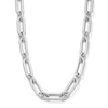 7.8mm Oval Link Necklace in Hollow Sterling Silver - 18"