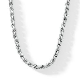 5.6mm Diamond-Cut Rope Chain Necklace in Solid Sterling Silver - 24&quot;