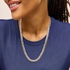 Thumbnail Image 2 of 8.0mm Diamond-Cut Monaco Curb Chain Necklace in Hollow 10K Two-Tone Gold - 20&quot;