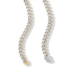 Thumbnail Image 1 of 8.0mm Diamond-Cut Monaco Curb Chain Necklace in Hollow 10K Two-Tone Gold - 20"