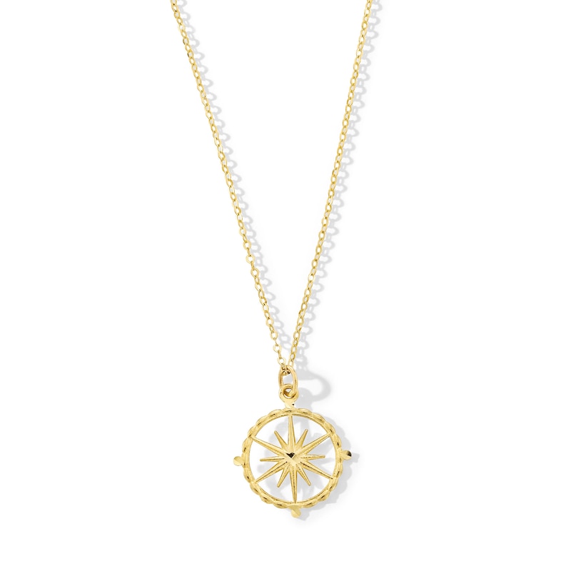 Main Image 1 of Compass Pendant in 10K Gold