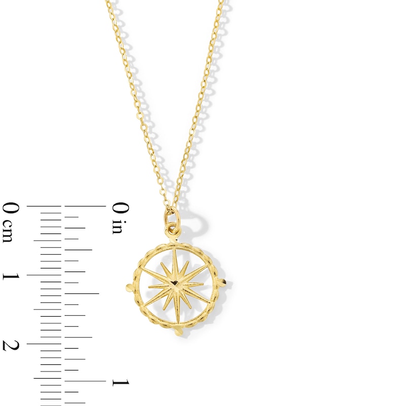 Main Image 2 of Compass Pendant in 10K Gold