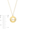 Diamond-Cut Love Open Disc Pendant in 10K Gold