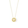 Reversible Dimaond-Cut Clover Cutout Pendant in 10K Gold