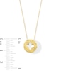 Reversible Dimaond-Cut Clover Cutout Pendant in 10K Gold