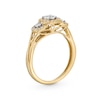 Thumbnail Image 1 of 0.25 CT. T.W. Diamond Miracle Cushion Frame Past Present Future® Engagement Ring in 10K Gold